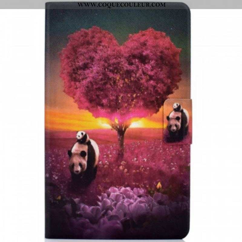 Housse Samsung Galaxy Tab A8 (2021) Panda Coeur