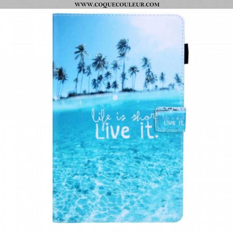 Housse Samsung Galaxy Tab A8 (2021) Life is Short Tropiques