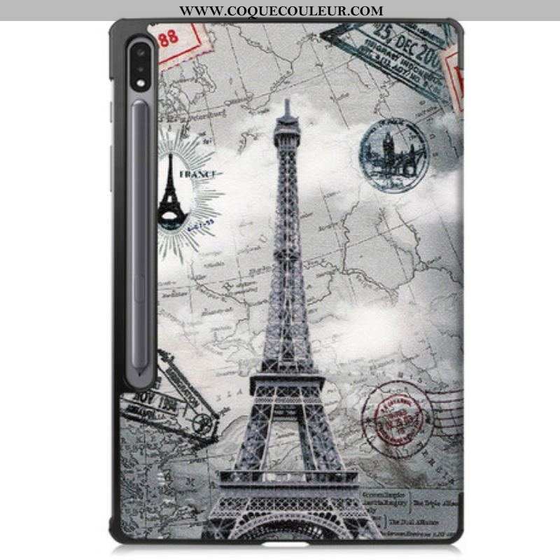 Smart Case Samsung Galaxy Tab S7 FE Tour Eiffel Porte-Stylet