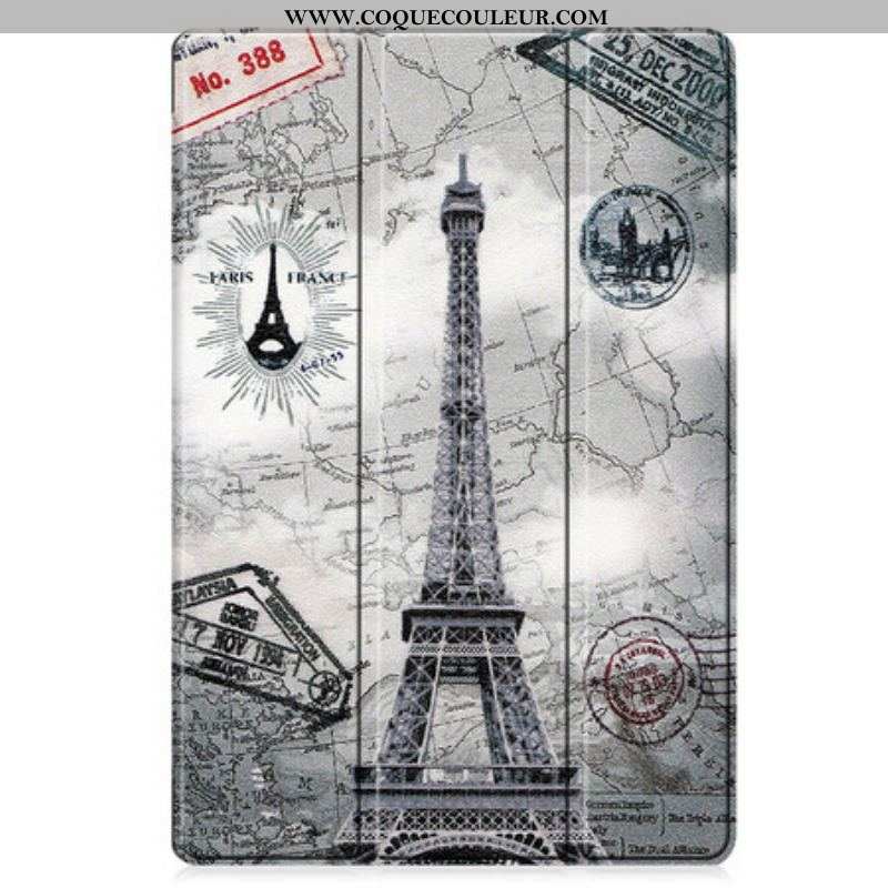 Smart Case Samsung Galaxy Tab S8 Plus / S7 Plus Renforcée Tour Eiffel