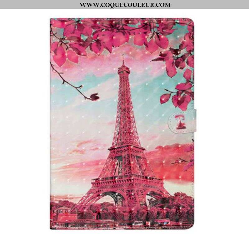 Housse Samsung Galaxy Tab S8 Plus / S7 Plus Tour Eiffel Florale