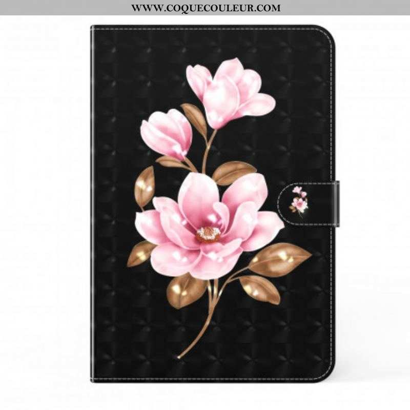 Housse Simili Cuir Samsung Galaxy Tab S8 / Tab S7 Fleurs D'Arbre