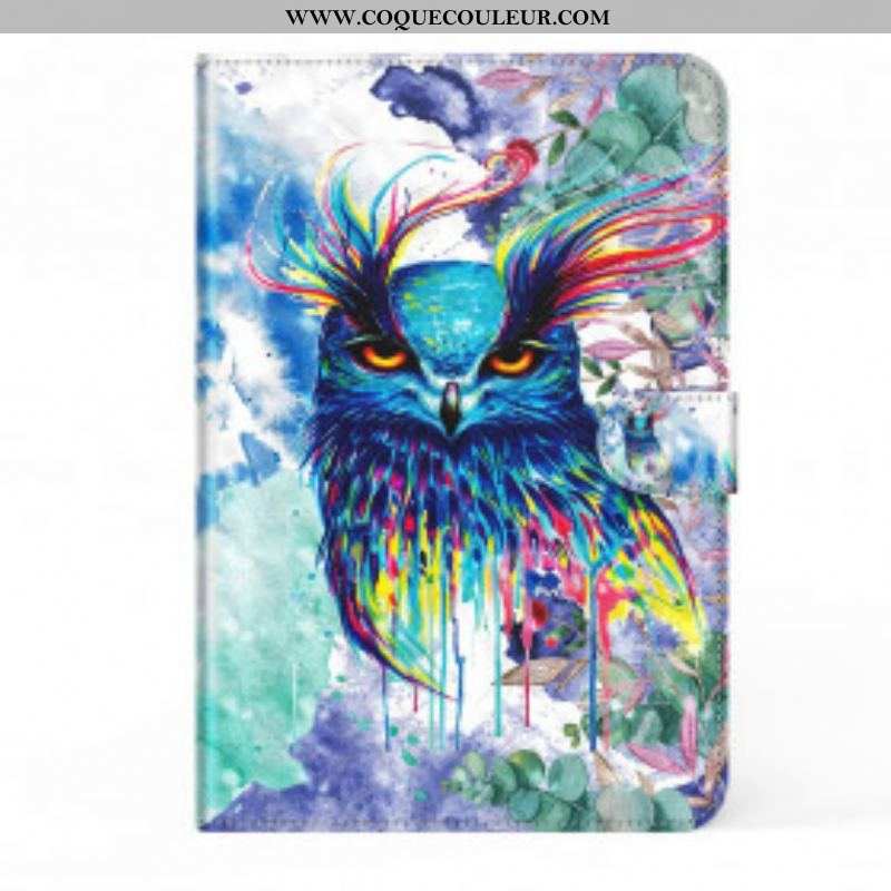 Housse Simili Cuir Samsung Galaxy Tab S8 / Tab S7 Hibou