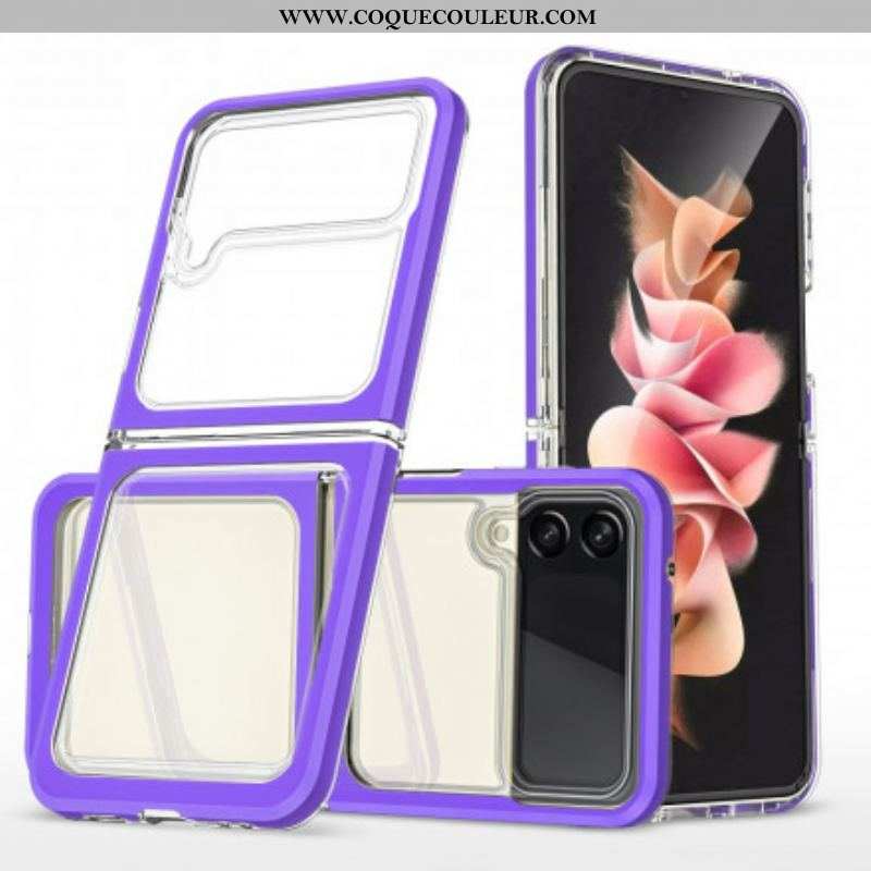 Coque Samsung Galaxy Z Flip 3 5G Hybride Rebords Colorés