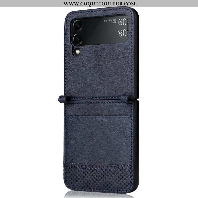 Coque Samsung Galaxy Z Flip 3 5G Style Cuir Vintage Porte-Carte