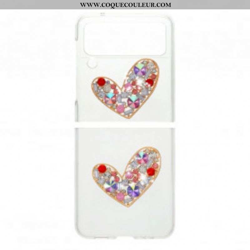 Coque Samsung Galaxy Z Flip 3 5G Pierres Précieuses Coeur