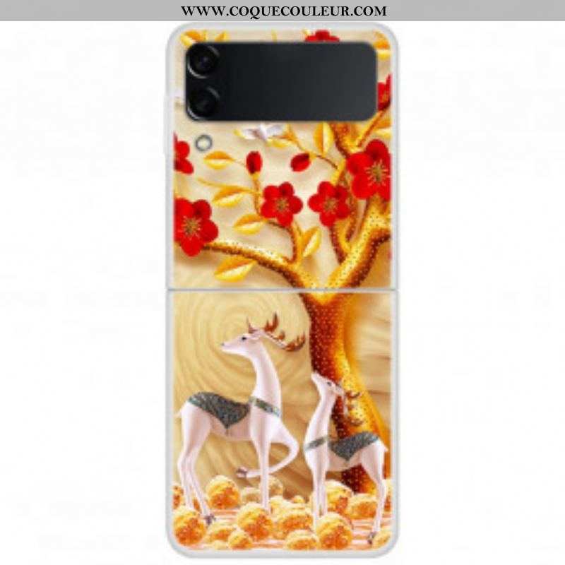 Coque Samsung Galaxy Z Flip 3 5G Arbre Doré