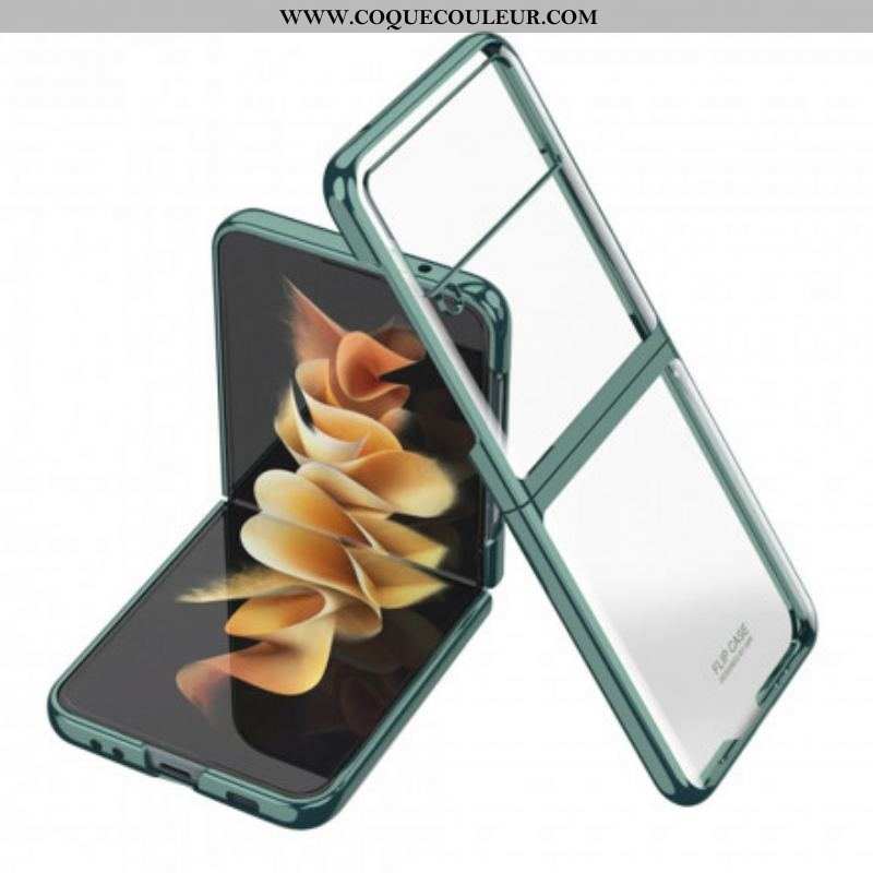 Coque Samsung Galaxy Z Flip 3 5G Rebords Style Métal
