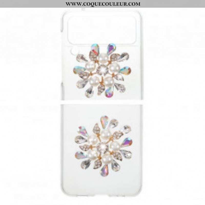 Coque Samsung Galaxy Z Flip 3 5G Pierres Précieuses Florale