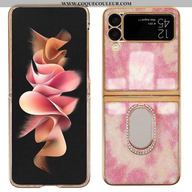 Coque Samsung Galaxy Z Flip 3 5G Pierres Fantaisie avec Anneau-Support