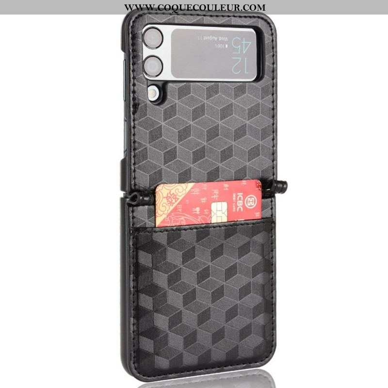 Coque Samsung Galaxy Z Flip 3 5G Porte-Carte Design 3D