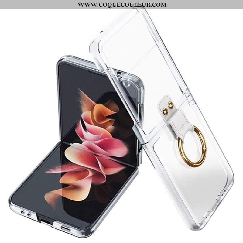 Coque Samsung Galaxy Z Flip 3 5G Transparente Anneau GKK