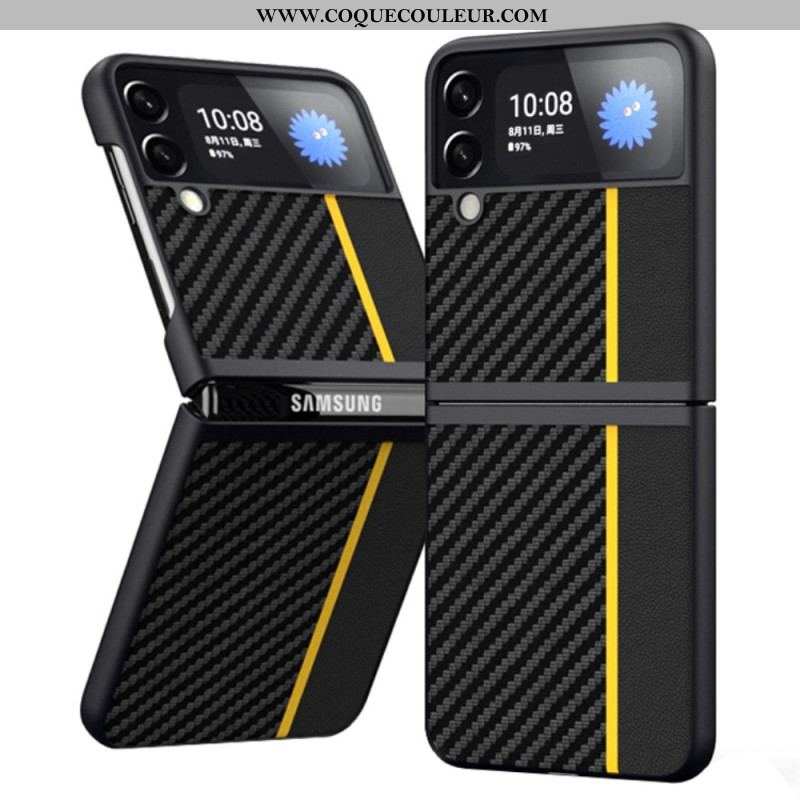 Coque Samsung Galaxy Z Flip 4 Fibre Carbone Line