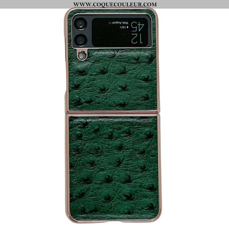 Coque Samsung Galaxy Z Flip 4 Style Autruche