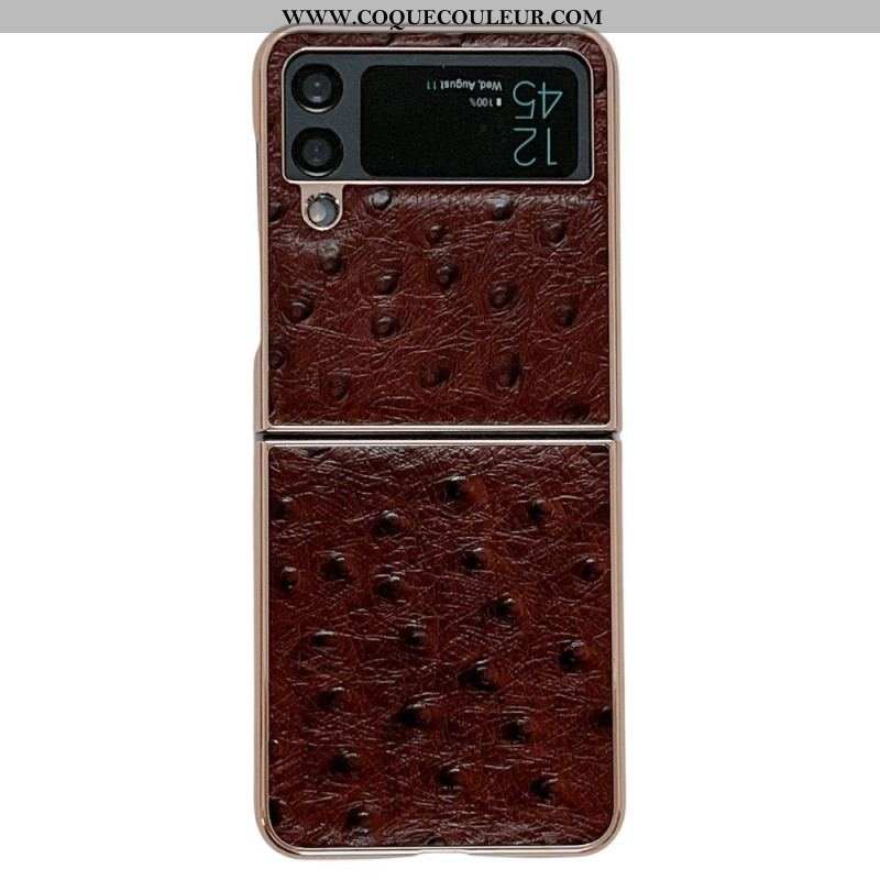 Coque Samsung Galaxy Z Flip 4 Style Autruche