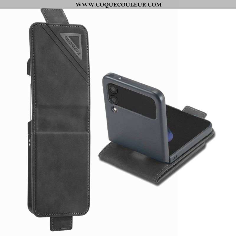 Housse Samsung Galaxy Z Flip 4 Effet Cuir FORWENW