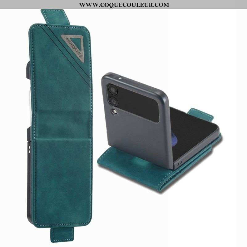 Housse Samsung Galaxy Z Flip 4 Effet Cuir FORWENW