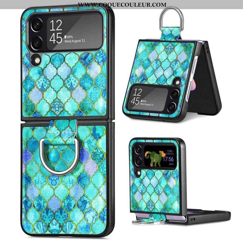 Coque Samsung Galaxy Z Flip 4 Fantaisie avec Anneau CASENEO