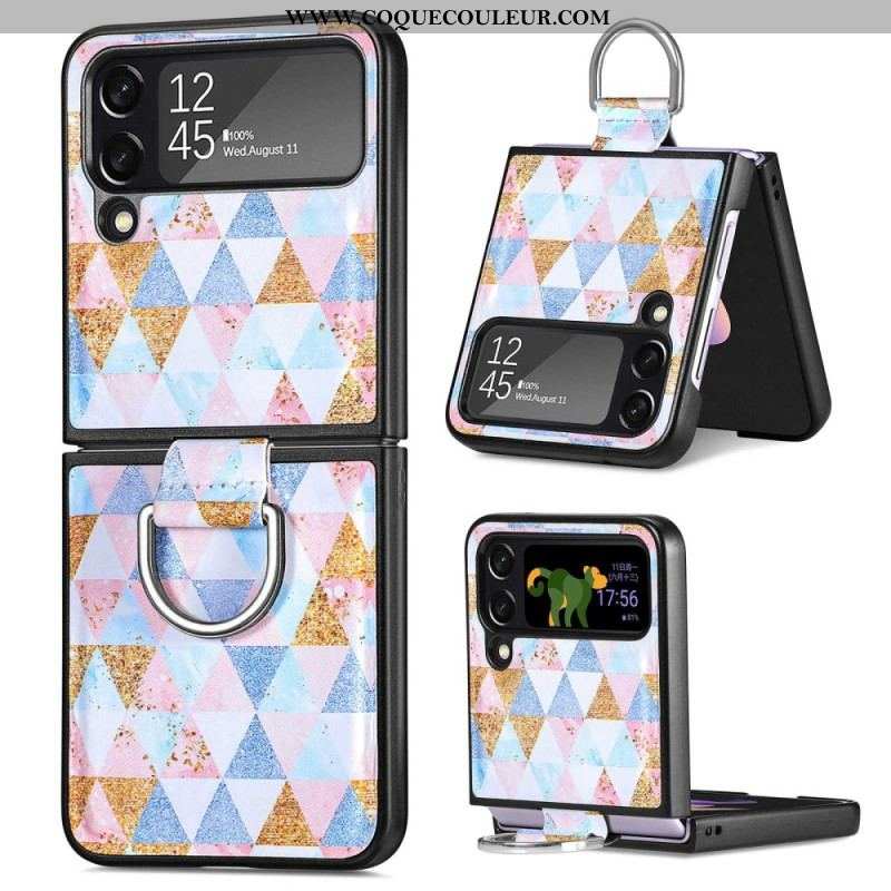Coque Samsung Galaxy Z Flip 4 Fantaisie avec Anneau CASENEO
