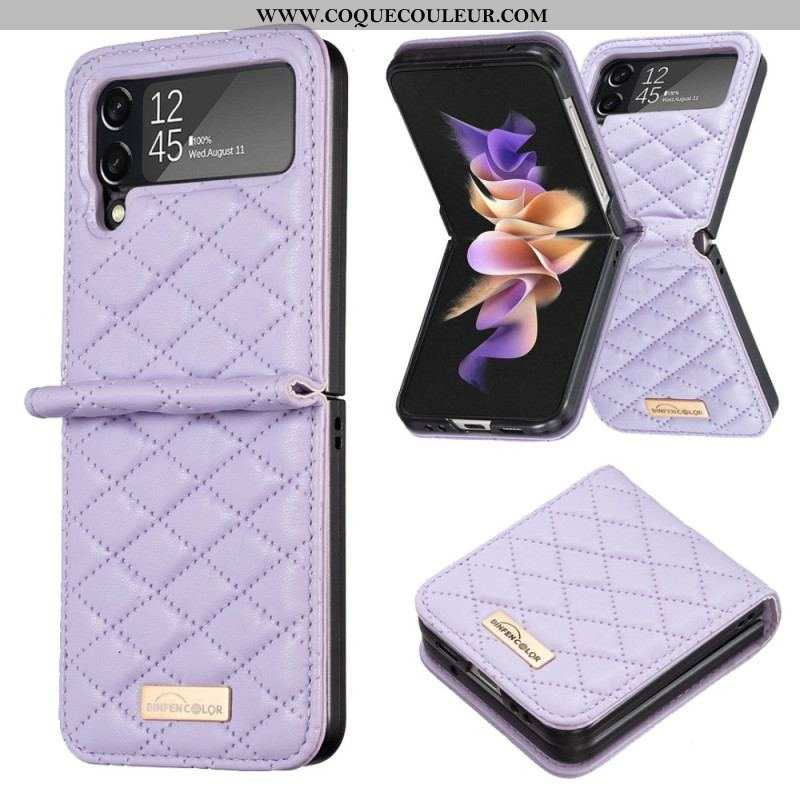 Coque Samsung Galaxy Z Flip 4 Matelassée Binfen Color