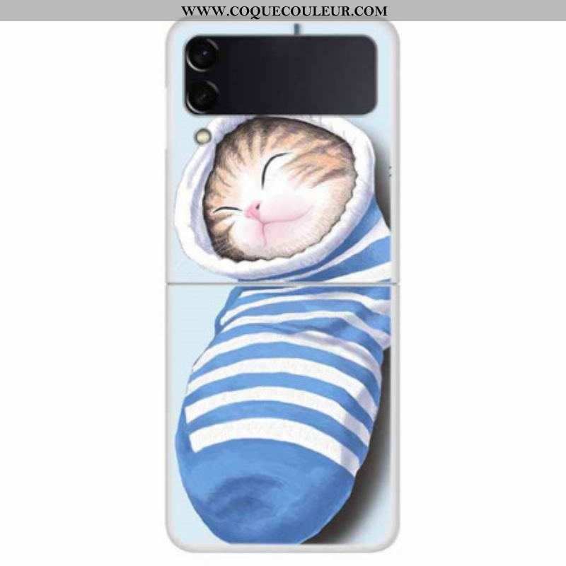 Coque Samsung Galaxy Z Flip 4 Chaton Endormi