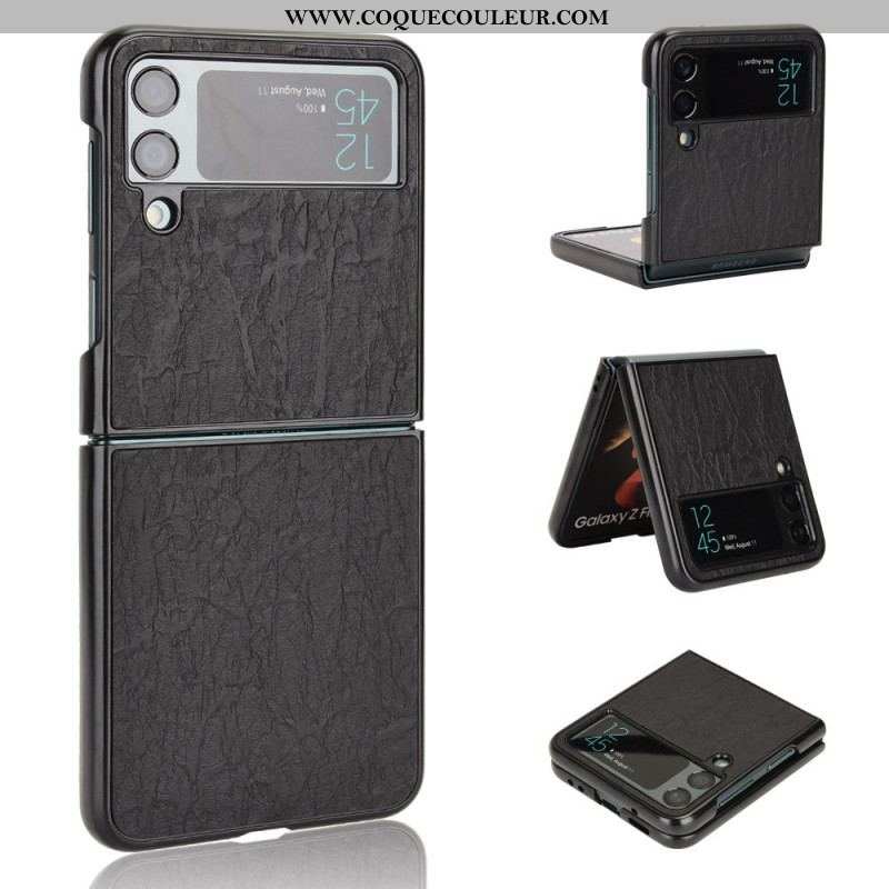 Coque Samsung Galaxy Z Flip 4 Douceur Effet Cuir