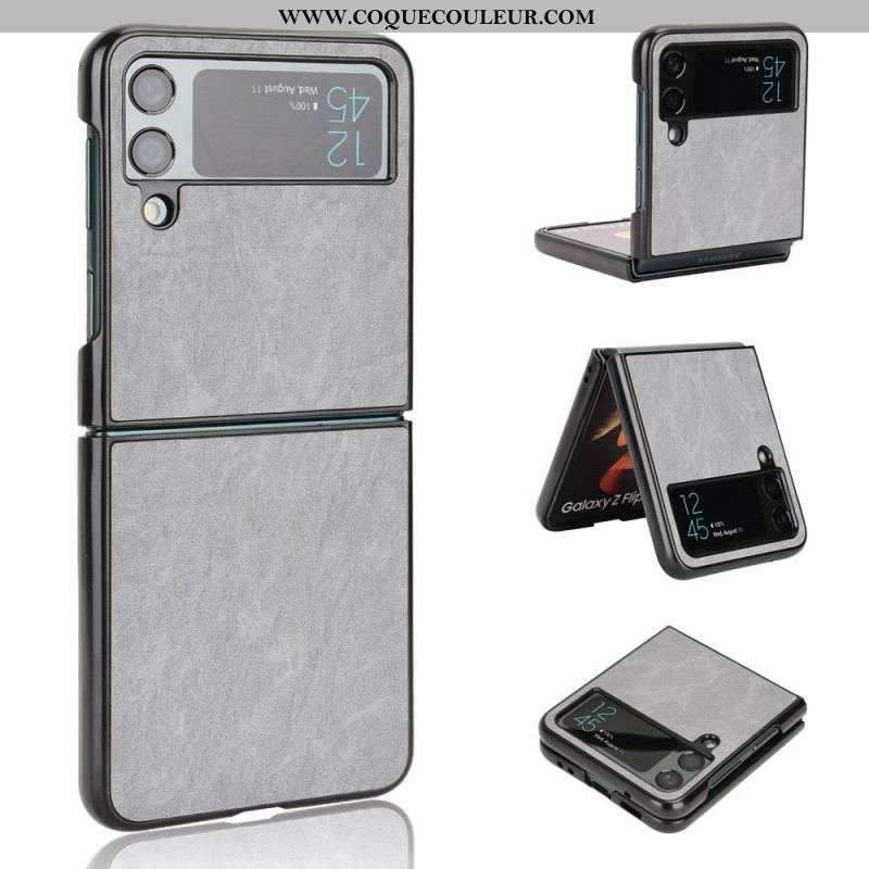 Coque Samsung Galaxy Z Flip 4 Douceur Effet Cuir