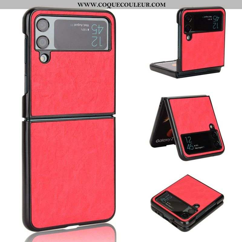 Coque Samsung Galaxy Z Flip 4 Douceur Effet Cuir