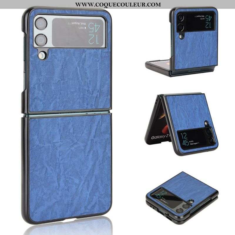 Coque Samsung Galaxy Z Flip 4 Douceur Effet Cuir