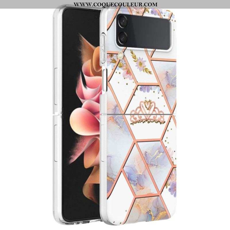 Coque Samsung Galaxy Z Flip 4 Marbre Floral