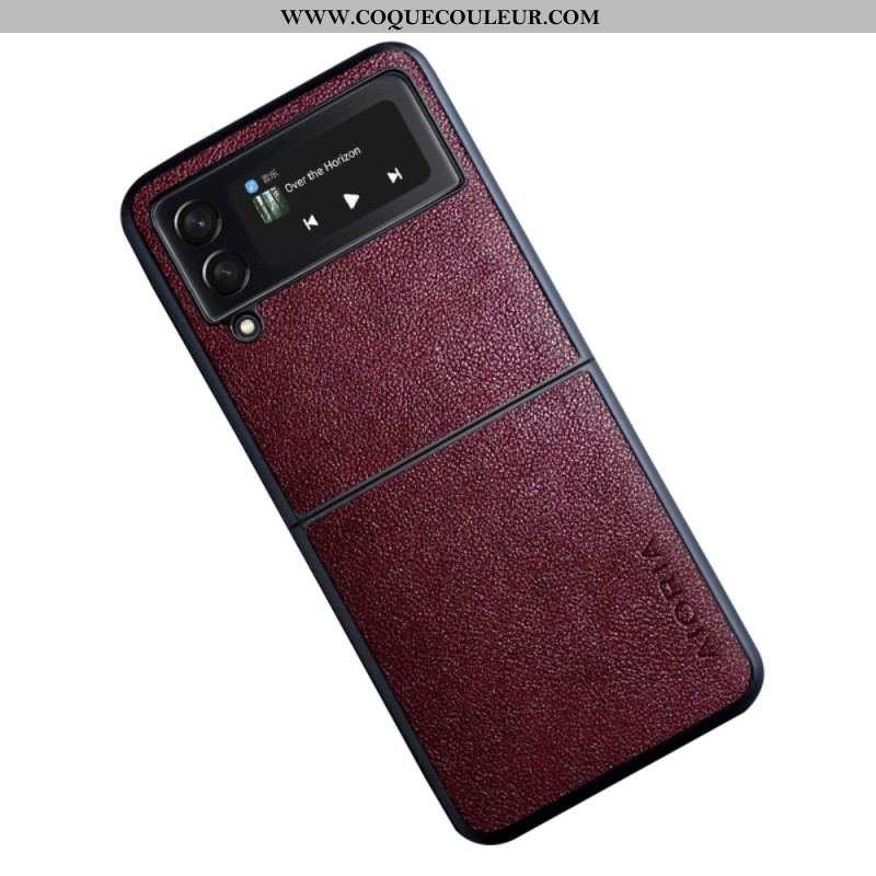 Coque Samsung Galaxy Z Flip 4 5G Effet Cuir AIORIA