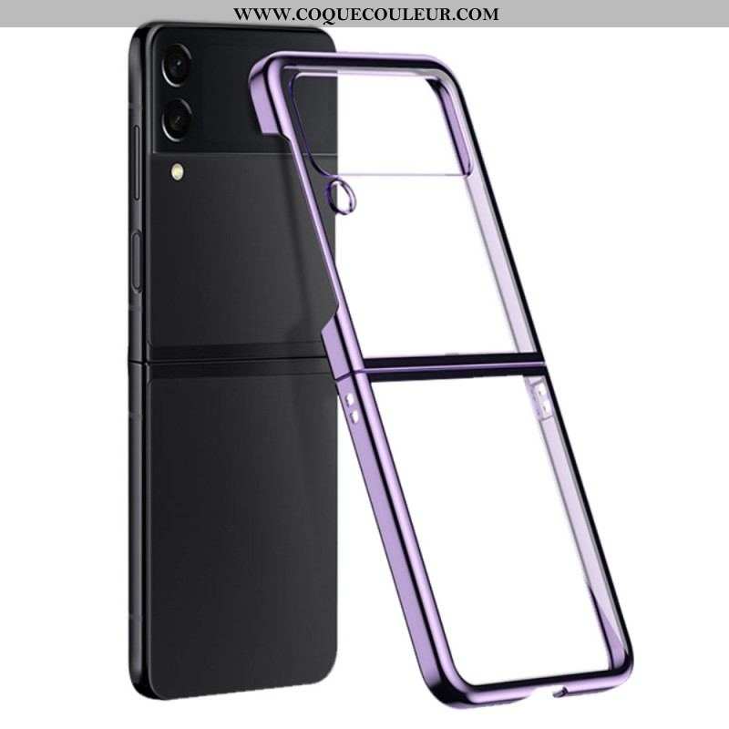 Coque Samsung Galaxy Z Flip 4 Transparente Contours Colorés