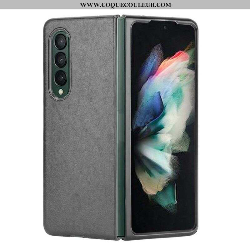 Coque Samsung Galaxy Z Fold 3 5G Effet Cuir Litchi