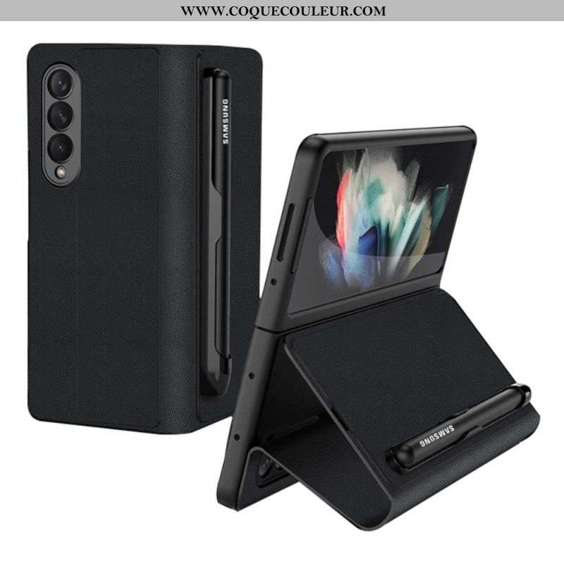 Flip Cover Samsung Galaxy Z Fold 3 5G Simili Cuir Porte-Stylet