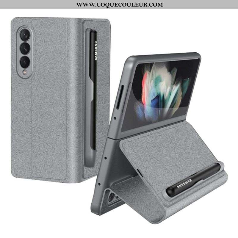 Flip Cover Samsung Galaxy Z Fold 3 5G Simili Cuir Porte-Stylet