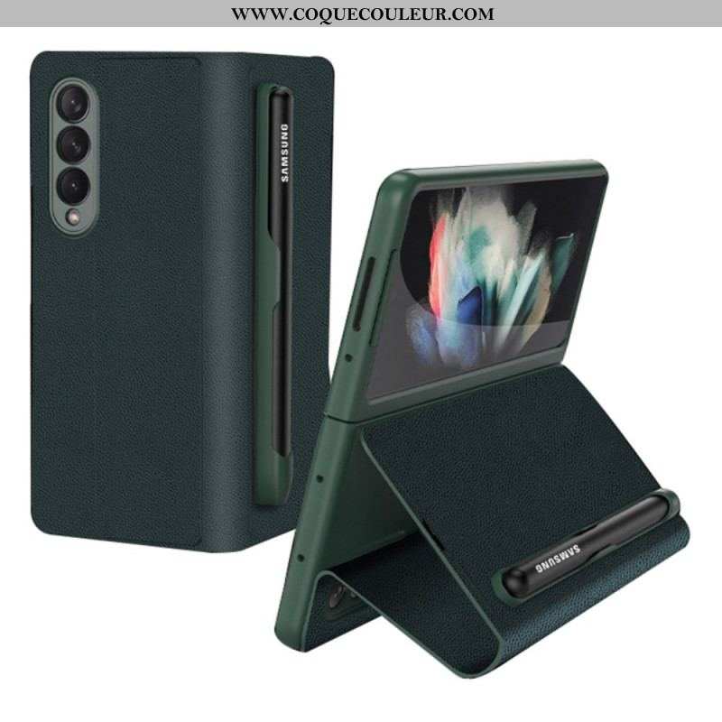 Flip Cover Samsung Galaxy Z Fold 3 5G Simili Cuir Porte-Stylet