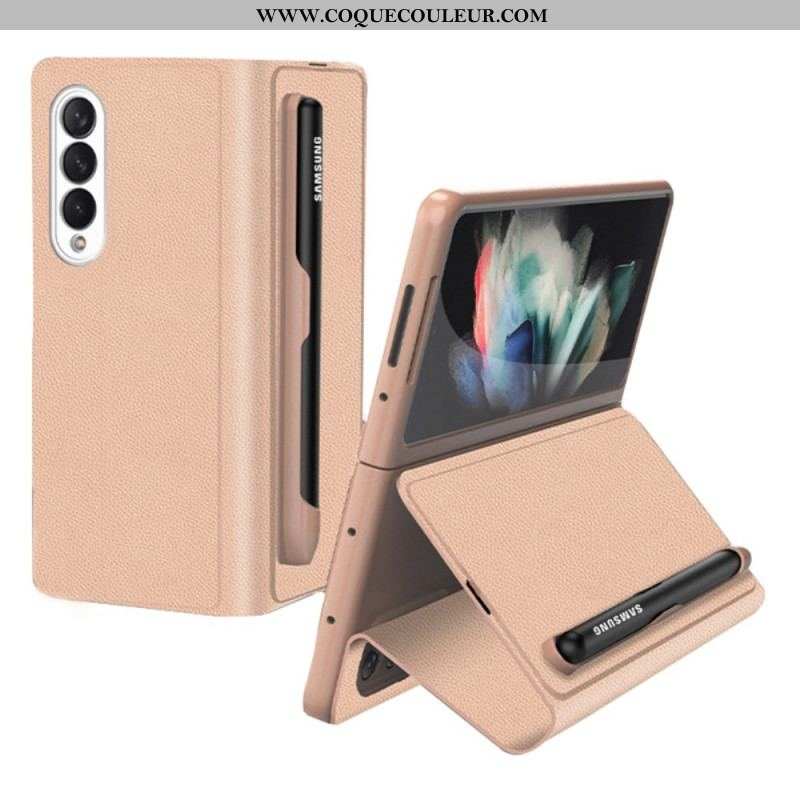 Flip Cover Samsung Galaxy Z Fold 3 5G Simili Cuir Porte-Stylet