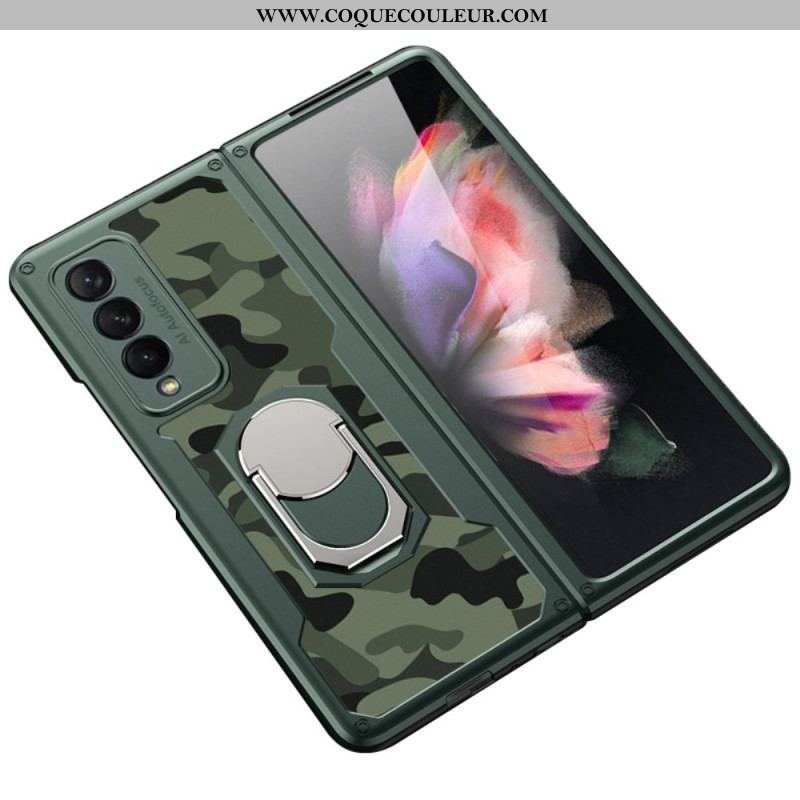 Coque Samsung Galaxy Z Fold 3 5G Camouflage Anneau-Support GKK