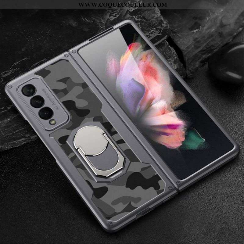 Coque Samsung Galaxy Z Fold 3 5G Camouflage Anneau-Support GKK