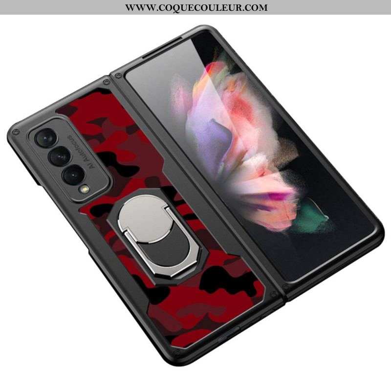 Coque Samsung Galaxy Z Fold 3 5G Camouflage Anneau-Support GKK