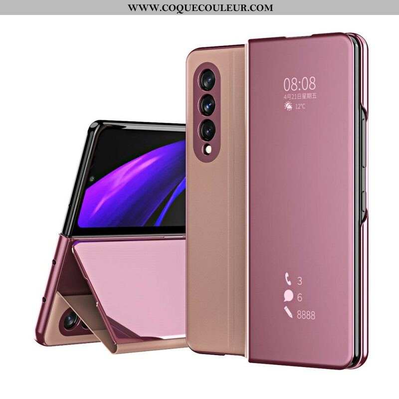 Flip Cover Samsung Galaxy Z Fold 3 5G Couverture Miroir