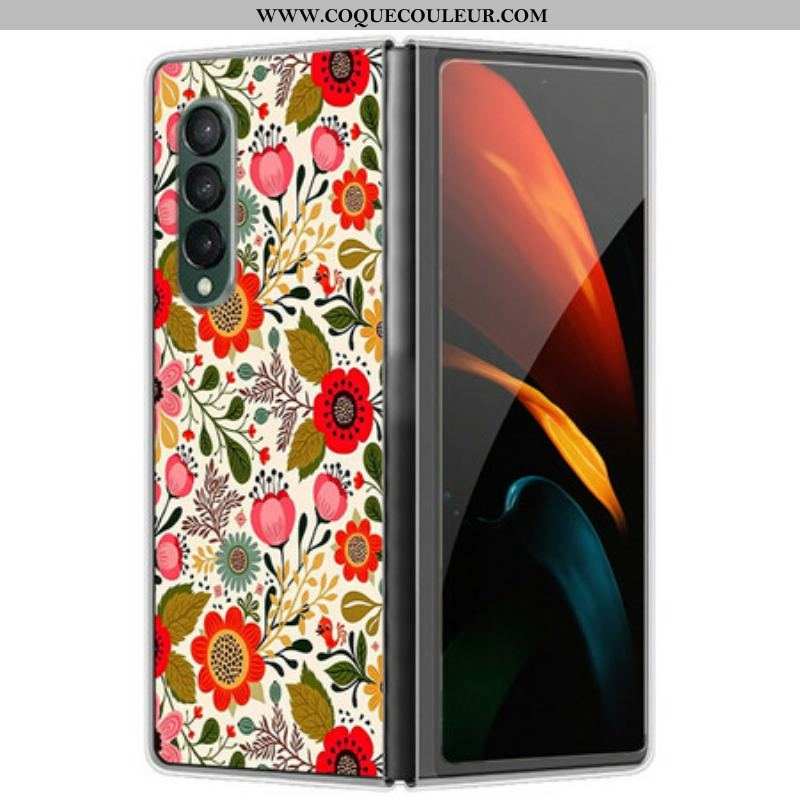 Coque Samsung Galaxy Z Fold 3 5G Tapisserie Fleurie