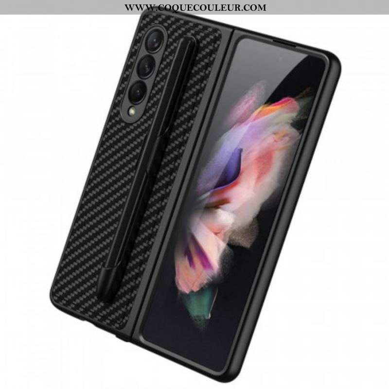 Coque Samsung Galaxy Z Fold 3 5G Fibre Carbone Porte-Stylet GKK