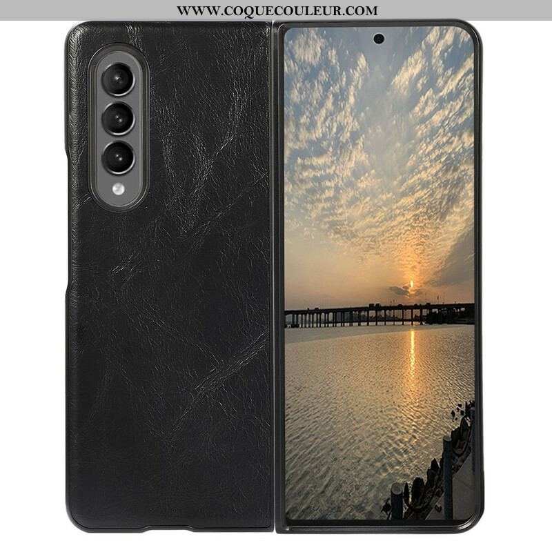 Coque Samsung Galaxy Z Fold 3 5G Simili Cuir Premium