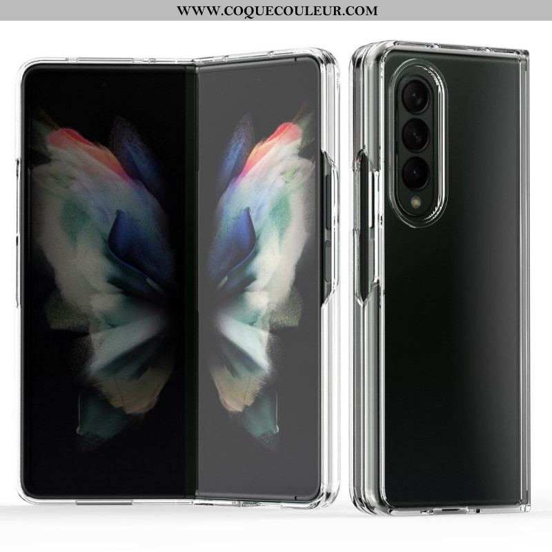 Coque Samsung Galaxy Z Fold 3 5G Transparente Rebords Colorés