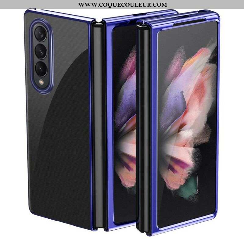 Coque Samsung Galaxy Z Fold 3 5G Transparente Rebords Style Métal