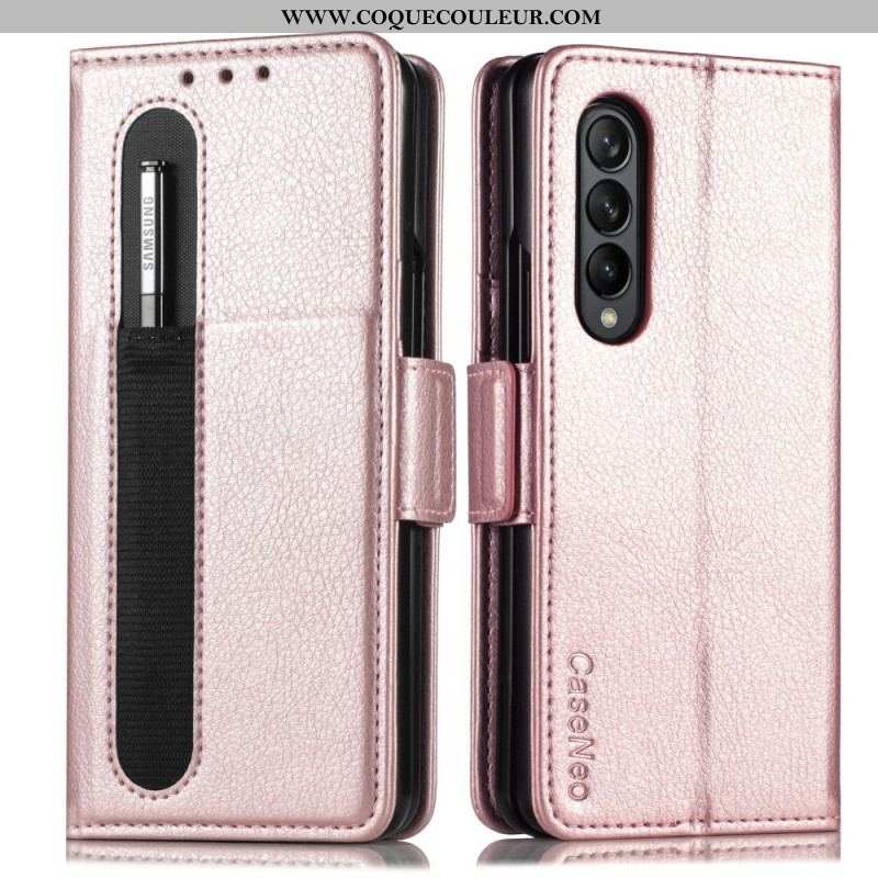 Housse Samsung Galaxy Z Fold 3 5G Effet Cuir Caseneo