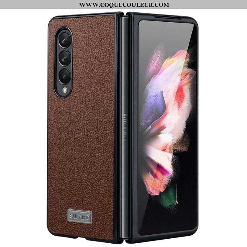 Coque Samsung Galaxy Z Fold 3 5G Style Cuir Litchi SULADA