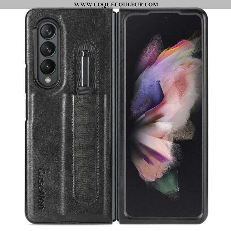 Coque Samsung Galaxy Z Fold 3 5G Style Cuir Porte-Stylet CASENEO