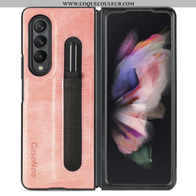 Coque Samsung Galaxy Z Fold 3 5G Style Cuir Porte-Stylet CASENEO